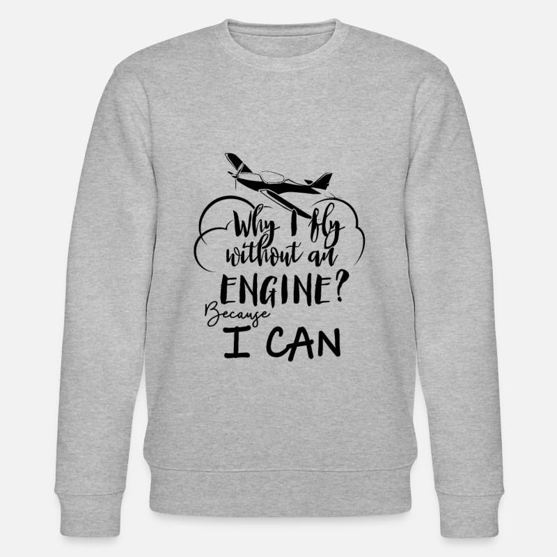 Glider Pilot Gliding Glider Flight - Stanley/Stella CHANGER Unisex Organic Sweatshirt - heather grey