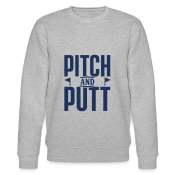 Putt Pitch Pitch and Putt Pitch & Putt Golf - Stanley/Stella CHANGER Unisex Organic Sweatshirt - heather grey - Front - Nik (191cm) & Marisol (170cm)