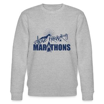 Jogging marathon marathon marathon demi-marathon - Sweat bio CHANGER Stanley/Stella Unisexe - gris chiné - Devant - Nik (191cm) & Marisol (170cm)