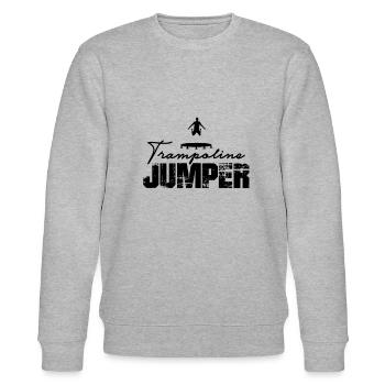 Trampoline Team Trampolinspringen Sprung Trampolin - Stanley/Stella Unisex Bio-Sweatshirt CHANGER  - Grau meliert - Vorne - Nik (191cm) & Marisol (170cm)
