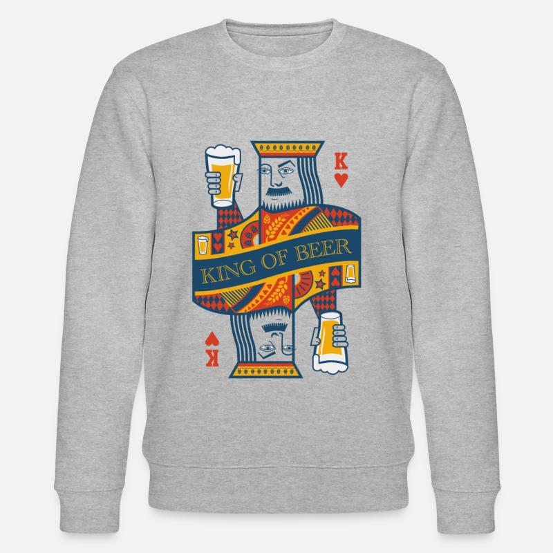 KÖNIG VON BIER - Stanley/Stella Unisex Bio-Sweatshirt CHANGER  - Grau meliert