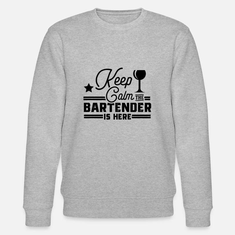 Barkeeper Kellner Kellnerin Barmann Barkeeperin - Stanley/Stella Unisex Bio-Sweatshirt CHANGER  - Grau meliert