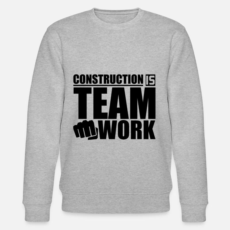 Pelleteuse Ouvrière du chantier Construction - Sweat bio CHANGER Stanley/Stella Unisexe - gris chiné