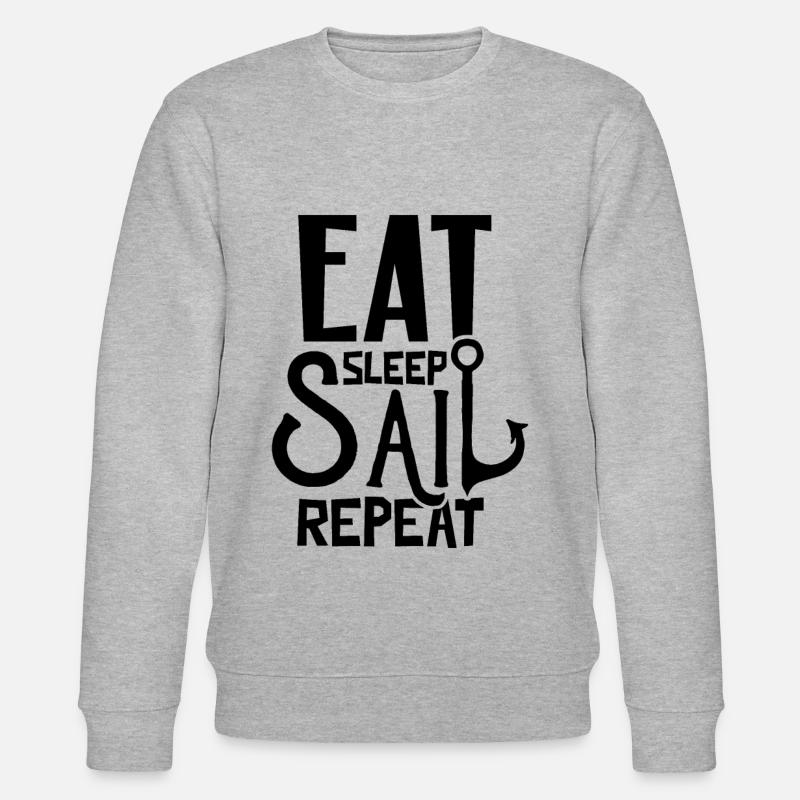 Segelboot - Stanley/Stella Unisex Bio-Sweatshirt CHANGER  - Grau meliert