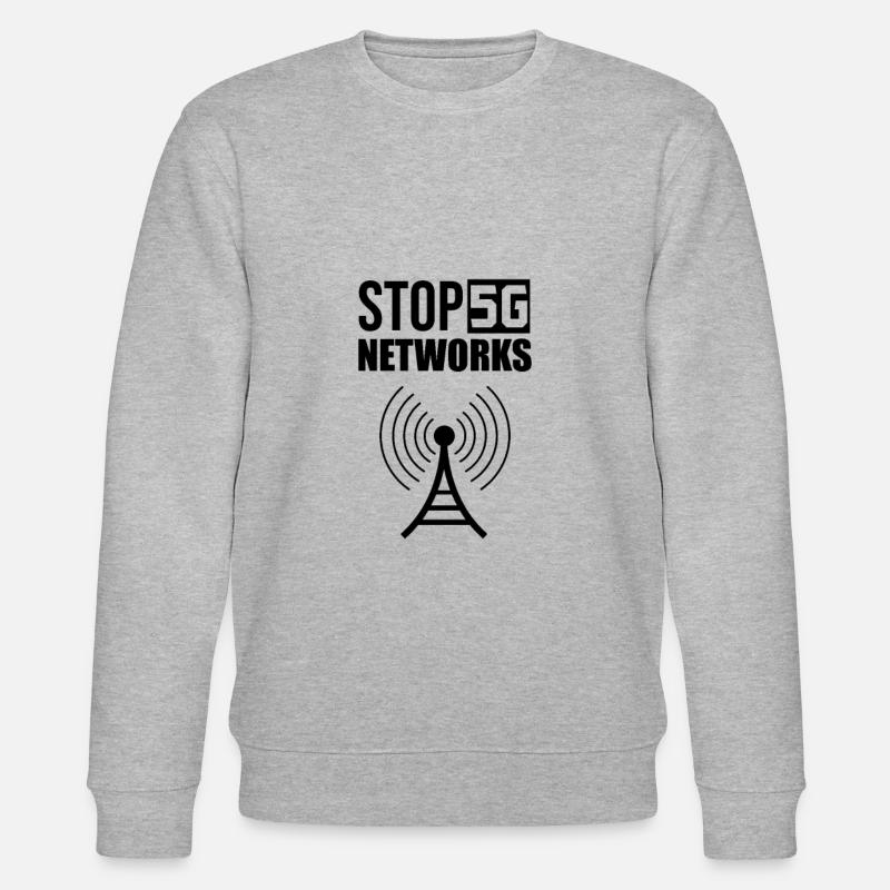 Stoppt 5G - Stanley/Stella Unisex Bio-Sweatshirt CHANGER  - Grau meliert