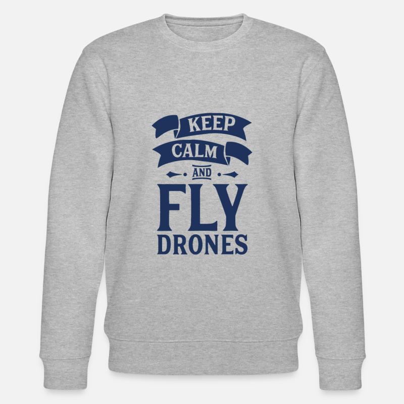 Drohne - Stanley/Stella Unisex Bio-Sweatshirt CHANGER  - Grau meliert