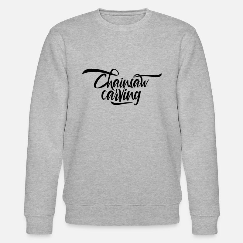 Kettensäge schnitzen - Stanley/Stella Unisex Bio-Sweatshirt CHANGER  - Grau meliert