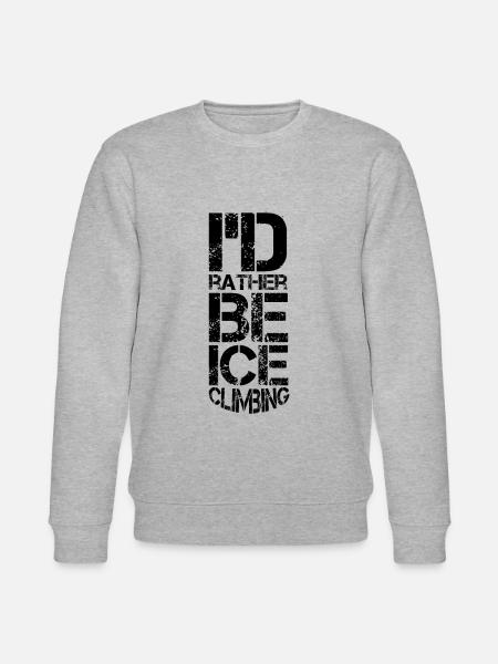Eisklettern Eistour Eiswand Eiskletterer Eispickel - Stanley/Stella Unisex Bio-Sweatshirt CHANGER  - Grau meliert