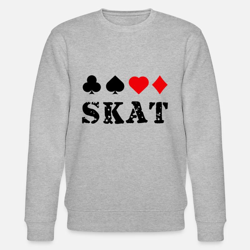 Skat Karten - Stanley/Stella Unisex Bio-Sweatshirt CHANGER  - Grau meliert