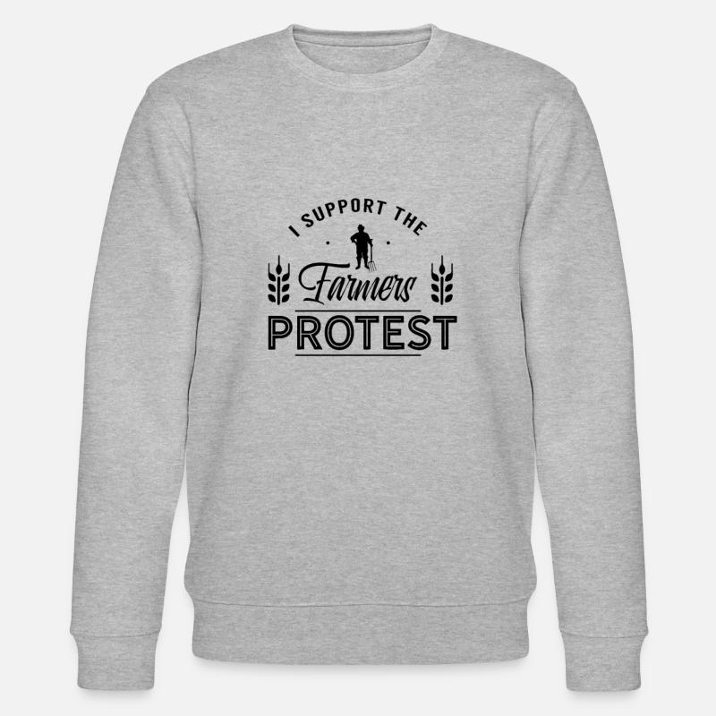 Bauernprotest Bauer Demonstration - Stanley/Stella Unisex Bio-Sweatshirt CHANGER  - Grau meliert