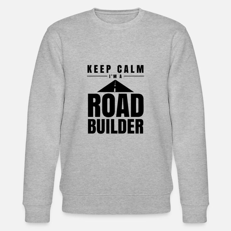 Asphalt Straßenbau Straßenbauer - Stanley/Stella Unisex Bio-Sweatshirt CHANGER  - Grau meliert