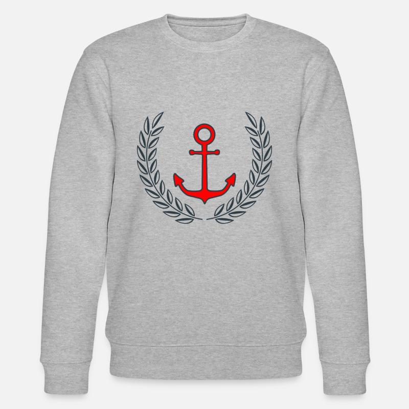 Ancre maritime - Sweat bio CHANGER Stanley/Stella Unisexe - gris chiné