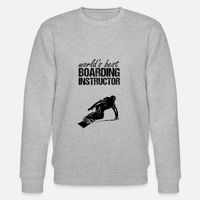 Bester Snowboardlehrer - Stanley/Stella Unisex Bio-Sweatshirt CHANGER  - Grau meliert