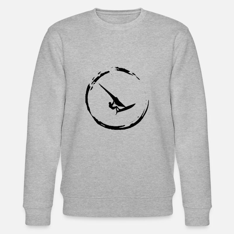 Windsurfer Windsurf Windsurfen - Stanley/Stella Unisex Bio-Sweatshirt CHANGER  - Grau meliert