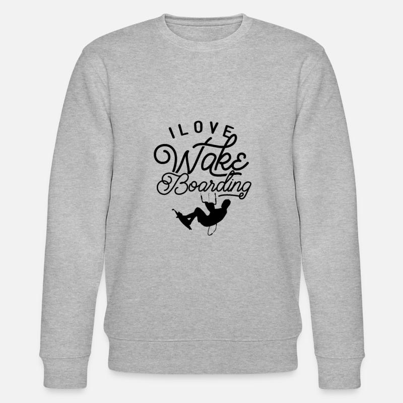 Wakeboarding Wakeboarder Wakeboarden Wakeboard - Stanley/Stella Unisex Bio-Sweatshirt CHANGER  - Grau meliert