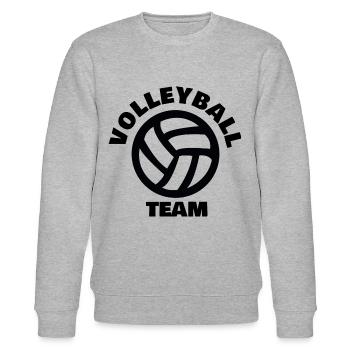 VOLLEYBALL TEAM - Stanley/Stella Unisex Bio-Sweatshirt CHANGER  - Grau meliert - Vorne - Nik (191cm) & Marisol (170cm)