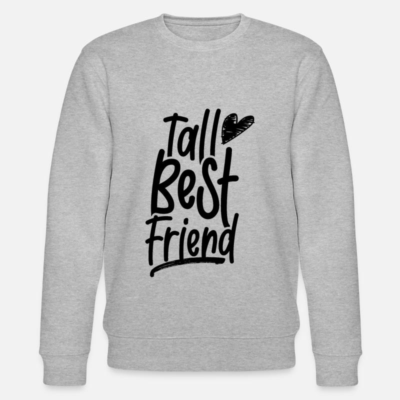 Großer Bester Freund Freundschaft Freunde - Stanley/Stella Unisex Bio-Sweatshirt CHANGER - Grau meliert