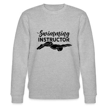 Schwimmlehrer Schwimm Lehrer Schwimmtrainer Coach - Stanley/Stella Unisex Bio-Sweatshirt CHANGER  - Grau meliert - Vorne - Nik (191cm) & Marisol (170cm)