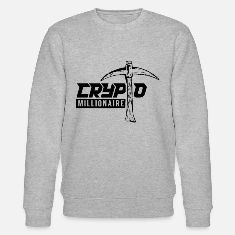 Crypto millionnaire Blockchain Crypto Bitcoin - Sweat bio CHANGER Stanley/Stella Unisexe - gris chiné