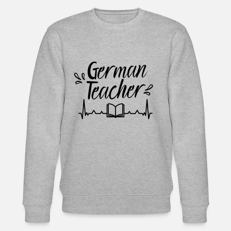 Deutschlehrer Deutsch Deutschlehrerin - Stanley/Stella Unisex Bio-Sweatshirt CHANGER  - Grau meliert