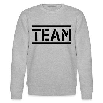 Team Crew Mannschaft - Stanley/Stella CHANGER Unisex Organic Sweatshirt - heather grey - Front - Nik (191cm) & Marisol (170cm)