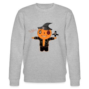 Spuky - Stanley/Stella Unisex Bio-Sweatshirt CHANGER  - Grau meliert - Vorne - Nik (191cm) & Marisol (170cm)