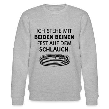SCHLAUCH STEHEN LEBEN VERPEILT UNWISSEN GARTEN - Stanley/Stella Unisex Bio-Sweatshirt CHANGER  - Grau meliert - Vorne - Nik (191cm) & Marisol (170cm)