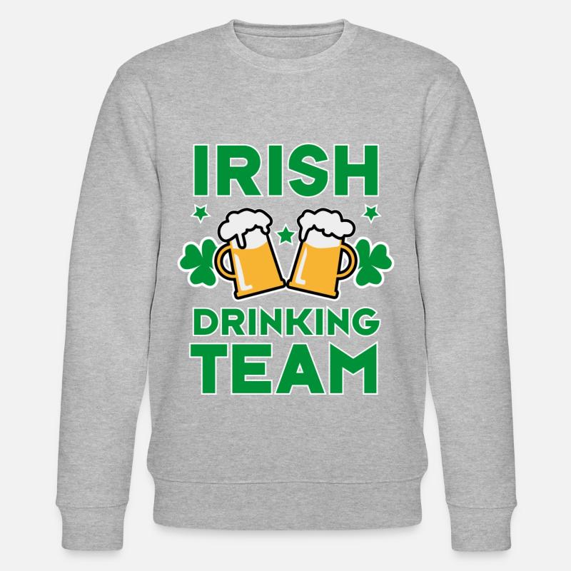 46 Irish Drinking Team Try to keep up - Stanley/Stella Unisex Bio-Sweatshirt CHANGER - Grau meliert