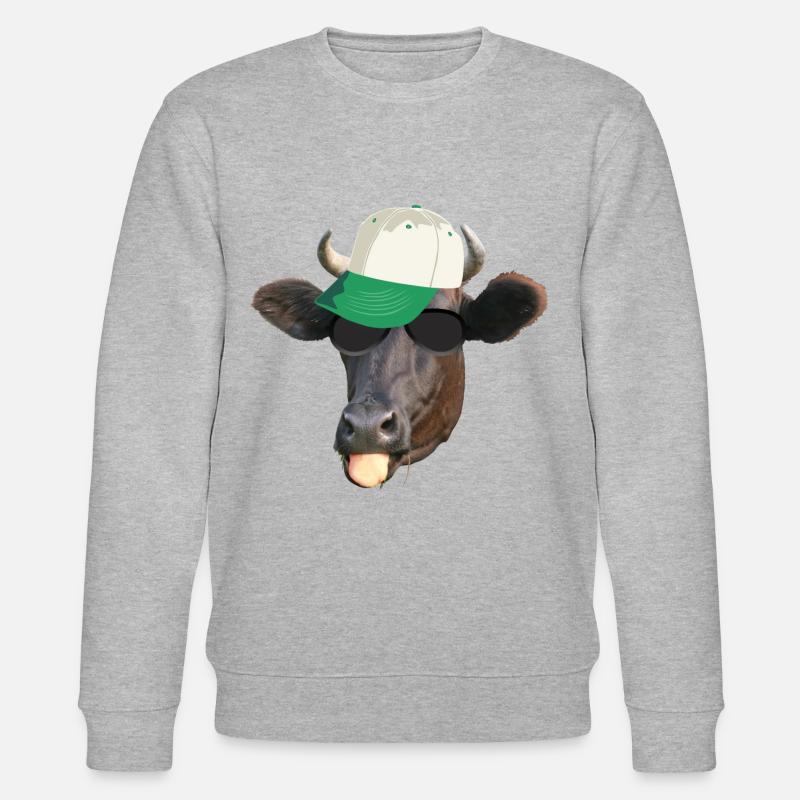 coole Kuh - Stanley/Stella Unisex Bio-Sweatshirt CHANGER  - Grau meliert