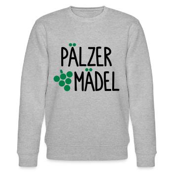 Pälzer Mädel - Stanley/Stella Unisex Bio-Sweatshirt CHANGER  - Grau meliert - Vorne - Nik (191cm) & Marisol (170cm)