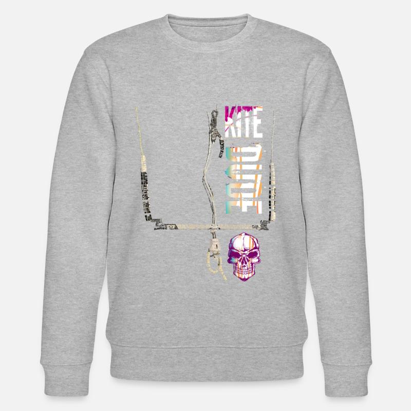 kitesurf kite mec - Sweat bio CHANGER Stanley/Stella Unisexe - gris chiné