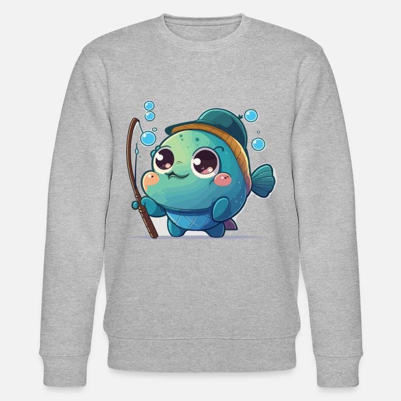Plaisir de pêche - Sweat bio CHANGER Stanley/Stella Unisexe - gris chiné