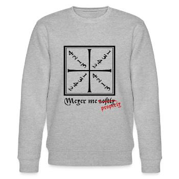 HEMA - Meyer me softly - simpel, für Helles - Stanley/Stella Unisex Bio-Sweatshirt CHANGER  - Grau meliert - Vorne - Nik (191cm) & Marisol (170cm)