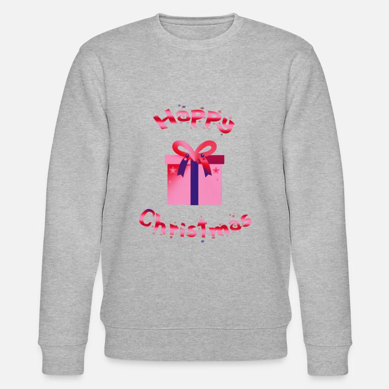 Weihnachtsgeschenk Happy Christmas - Stanley/Stella Unisex Bio-Sweatshirt CHANGER  - Grau meliert