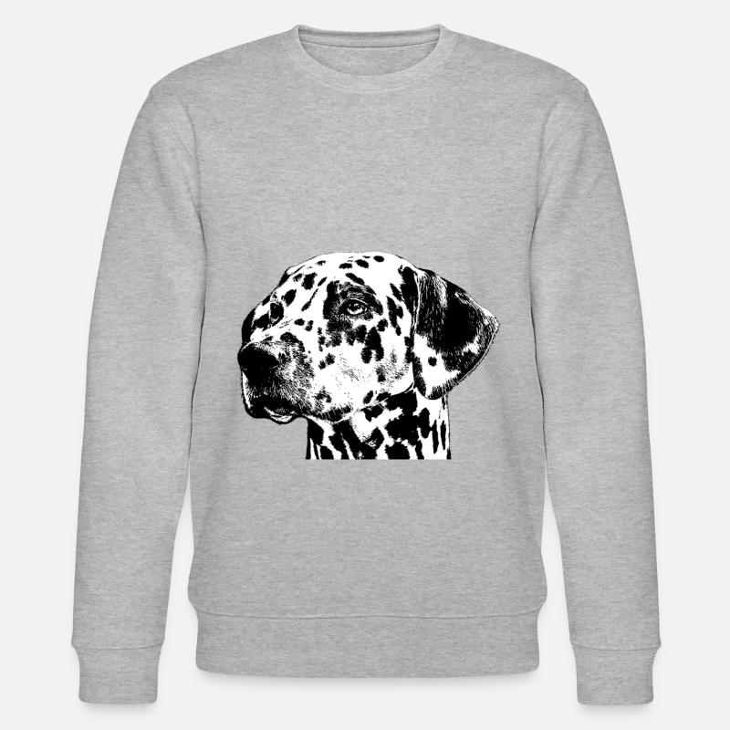 Dalmatiner Kopf Hund - Stanley/Stella Unisex Bio-Sweatshirt CHANGER  - Grau meliert