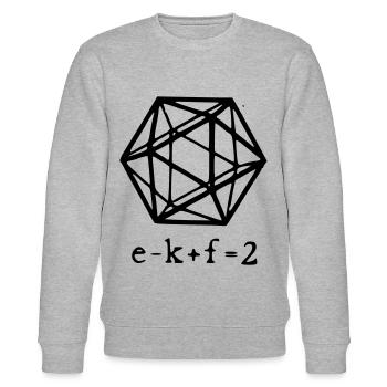 taux de polyénume - Sweat bio CHANGER Stanley/Stella Unisexe - gris chiné - Devant - Nik (191cm) & Marisol (170cm)