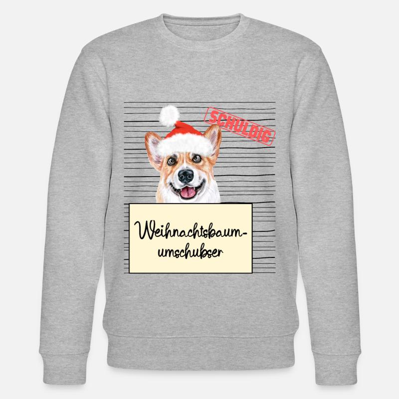 Weihnachtsbaum Umschubser Känguru - Stanley/Stella Unisex Bio-Sweatshirt CHANGER  - Grau meliert