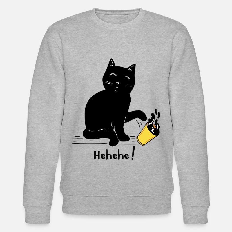 freche Katze - Stanley/Stella Unisex Bio-Sweatshirt CHANGER  - Grau meliert