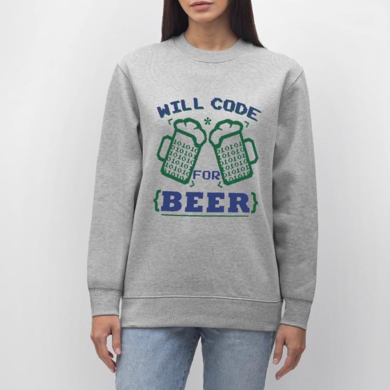 Funny Beer Coding Coder Stanley/Stella CHANGER Unisex Organic Sweatshirt