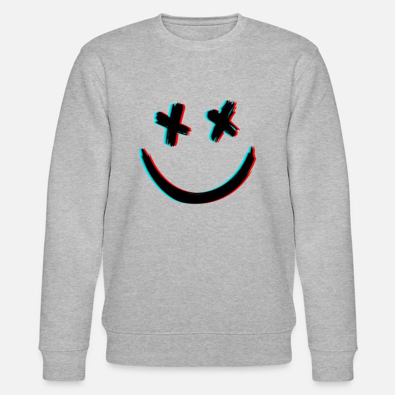 DEAD SMILE 3D - Stanley/Stella Unisex Bio-Sweatshirt CHANGER  - Grau meliert
