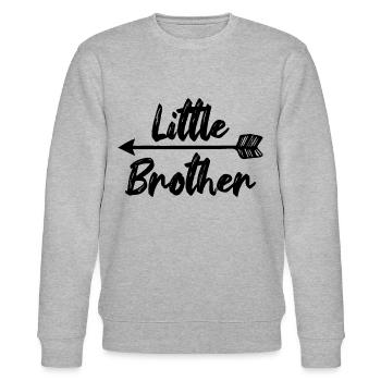 Little Brother Bruderherz Geschwister - Stanley/Stella Unisex Bio-Sweatshirt CHANGER  - Grau meliert - Vorne - Nik (191cm) & Marisol (170cm)