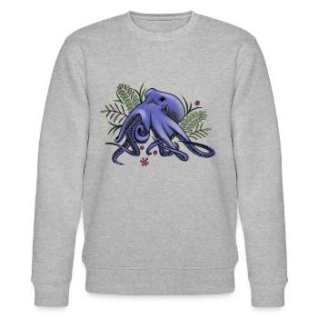 Octopus - Sous la mer - Sweat bio CHANGER Stanley/Stella Unisexe - gris chiné - Devant - Nik (191cm) & Marisol (170cm)
