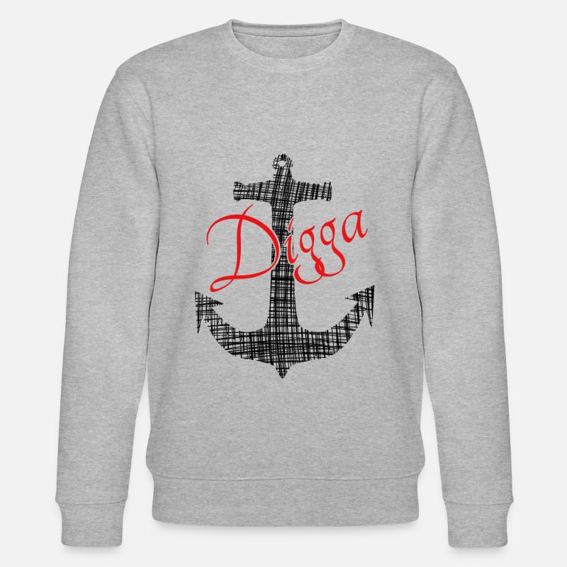 Digga Anker - Stanley/Stella Unisex Bio-Sweatshirt CHANGER  - Grau meliert