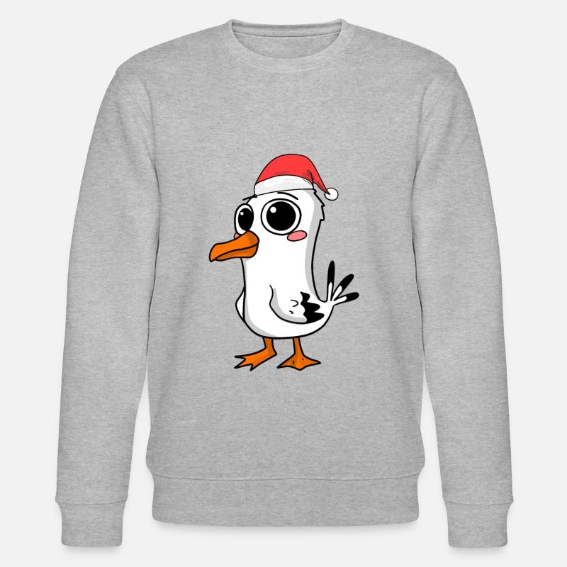 Möwe Weihnachten - Stanley/Stella Unisex Bio-Sweatshirt CHANGER  - Grau meliert