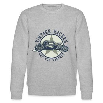 Hot Rod Masters dunkelblau - Stanley/Stella Unisex Bio-Sweatshirt CHANGER  - Grau meliert - Vorne - Nik (191cm) & Marisol (170cm)