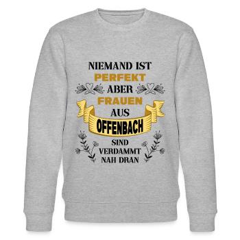 Offenbach Deutschland Stadt Heimat Liebe Frauen - Stanley/Stella Unisex Bio-Sweatshirt CHANGER  - Grau meliert - Vorne - Nik (191cm) & Marisol (170cm)