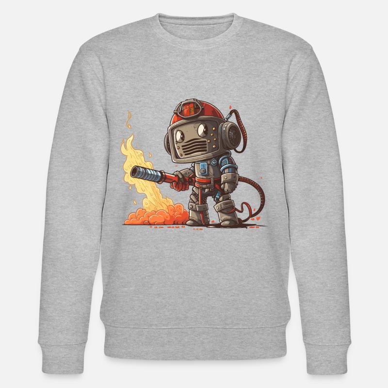 Firebot (Feuerbot) - Stanley/Stella Unisex Bio-Sweatshirt CHANGER  - Grau meliert