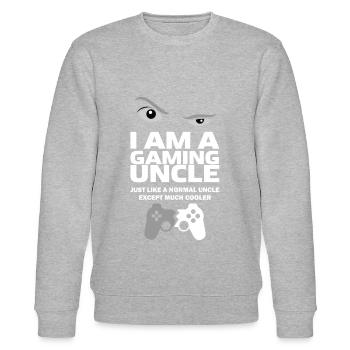 Gaming Onkel - Stanley/Stella Unisex Bio-Sweatshirt CHANGER  - Grau meliert - Vorne - Nik (191cm) & Marisol (170cm)