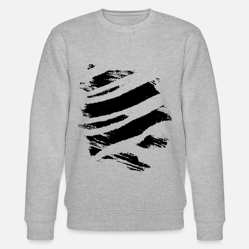 Zebrastreifen Muster - Stanley/Stella Unisex Bio-Sweatshirt CHANGER - Grau meliert