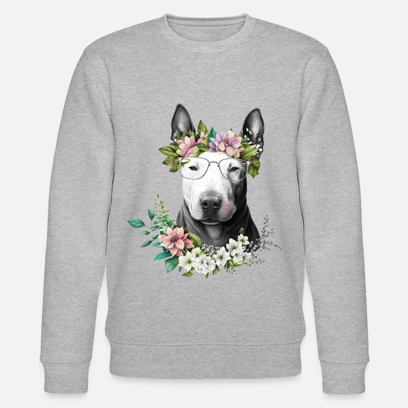 Schöner Bullterrier - Stanley/Stella Unisex Bio-Sweatshirt CHANGER  - Grau meliert